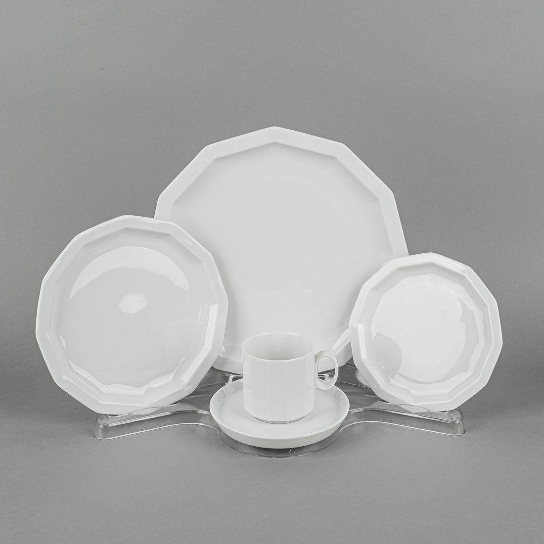 ROSENTHAL Tapio Wirkkala POLYGON White 12 Place Settings Plus Extras