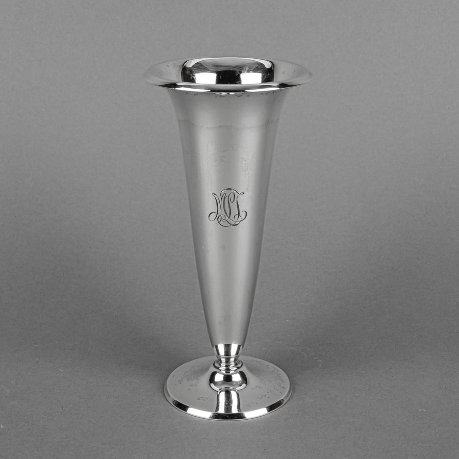 TIFFANY & CO 925 Sterling Footed Trumpet Vase 20119/8088 H6"