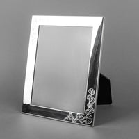 TIFFANY & CO Sterling 6"x8" Picture Frame With Leather Back