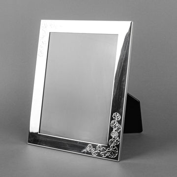TIFFANY & CO Sterling 6"x8" Picture Frame With Leather Back