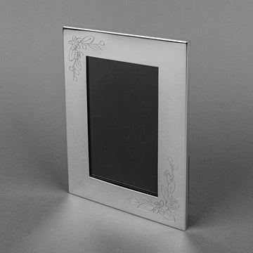 TIFFANY & CO Sterling 3"x5" Picture Frame With Leather Back
