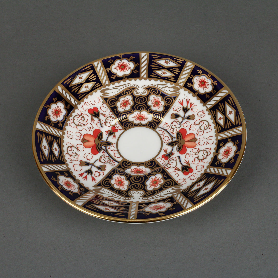 ROYAL CROWN DERBY Traditional Imari 2451 Footed Cup & Saucer