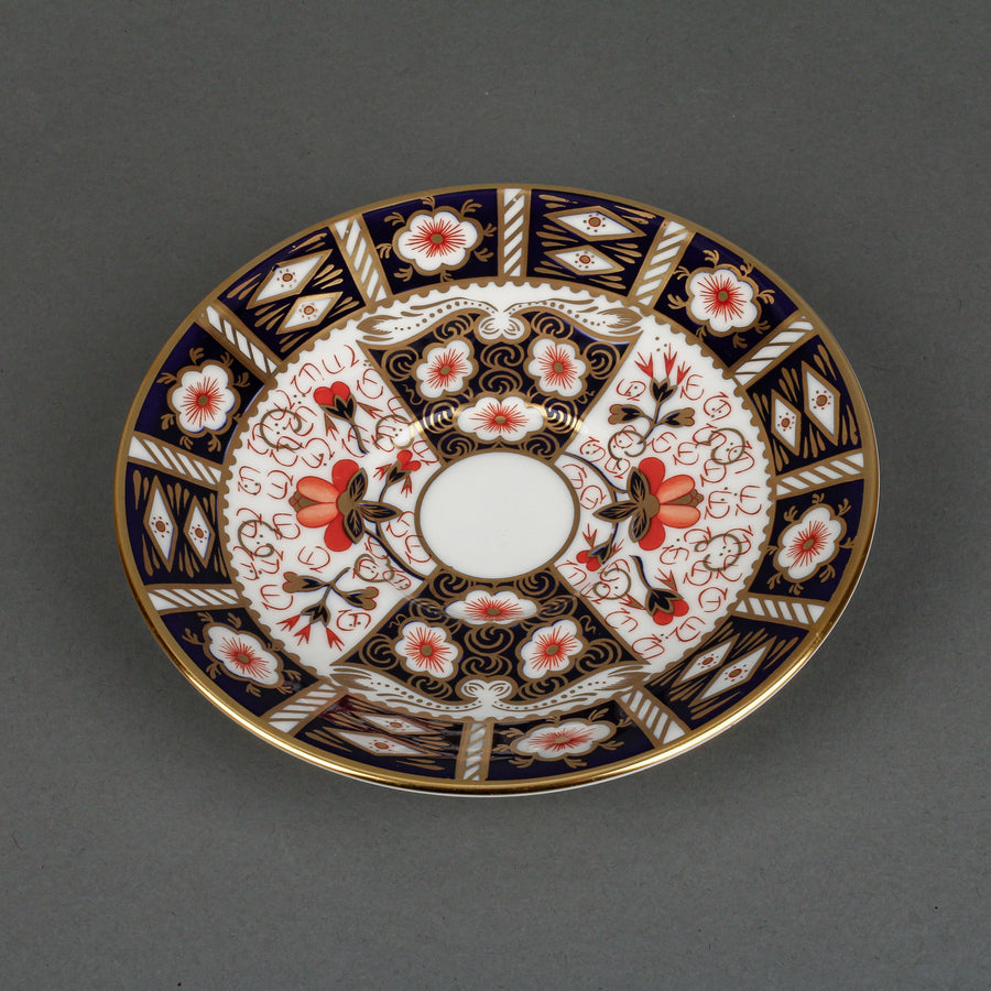 ROYAL CROWN DERBY Traditional Imari 2451 Footed Cup & Saucer