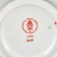ROYAL CROWN DERBY Traditional Imari 2451 Footed Cup & Saucer