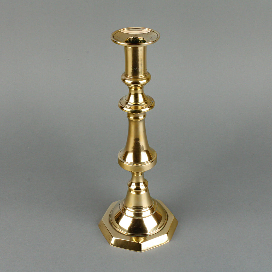 Vintage Brass Candle Push Candlesticks - Set of 2