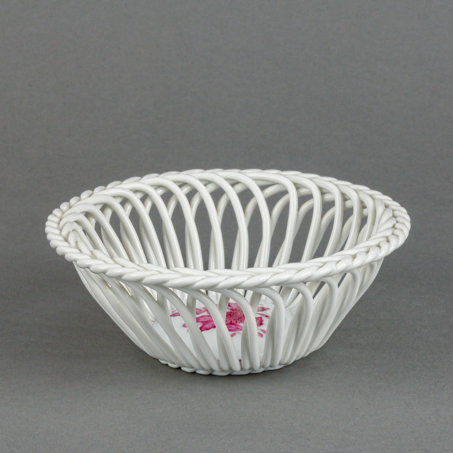 HEREND Chinese Bouquet Open Work Basket 7371