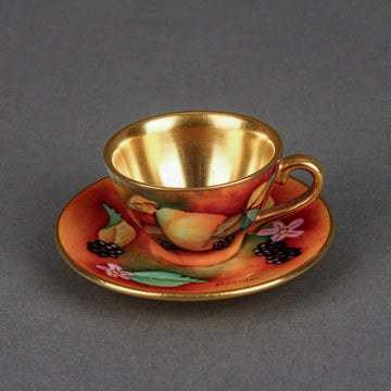 CAVERWALL D. Miller Hand-Painted Fruit Mini Cup & Saucer