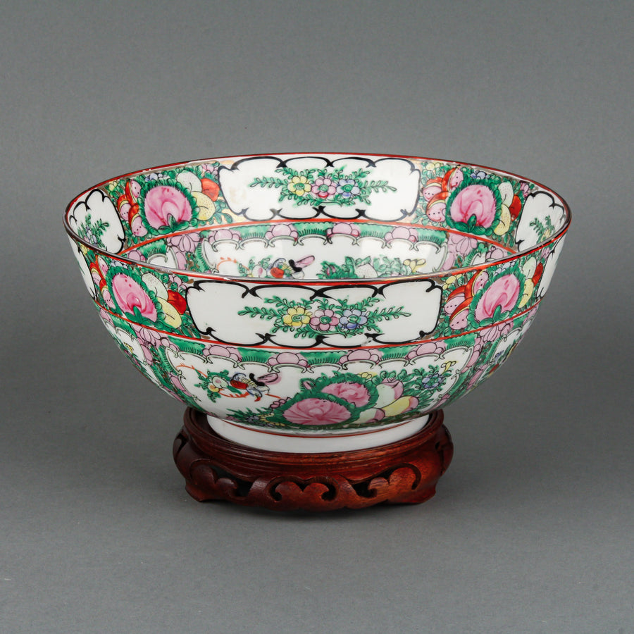 Chinese Export Famille Rose Canton Footed Bowl