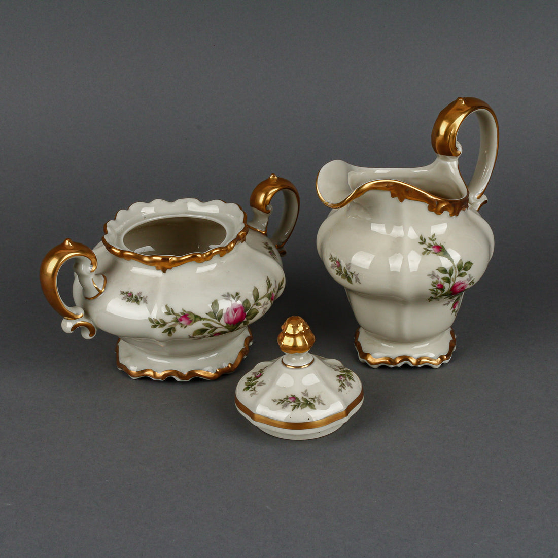 ROSENTHAL Pompadour Rose Ivory Tea Set