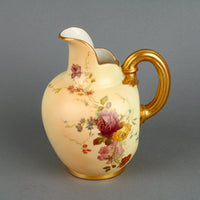 ROYAL WORCESTER Hand-Painted Rose Blush Ivory Jug/Pitcher 1094