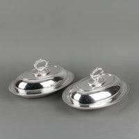 BIRKS Primrose Plate Silverplate Covered Entree Dishes - Set of 2