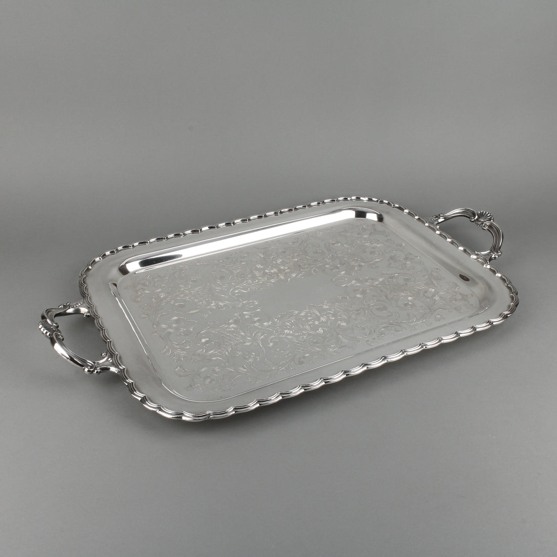 BIRKS Primrose Plate Chased & Engraved 979 Silverplate Tray