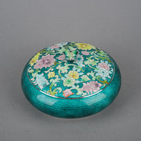 Chinese Export Sterling Silver Cloisonne Covered Box