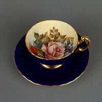 AYNSLEY JA Bailey Cabbage Rose Cup & Saucer