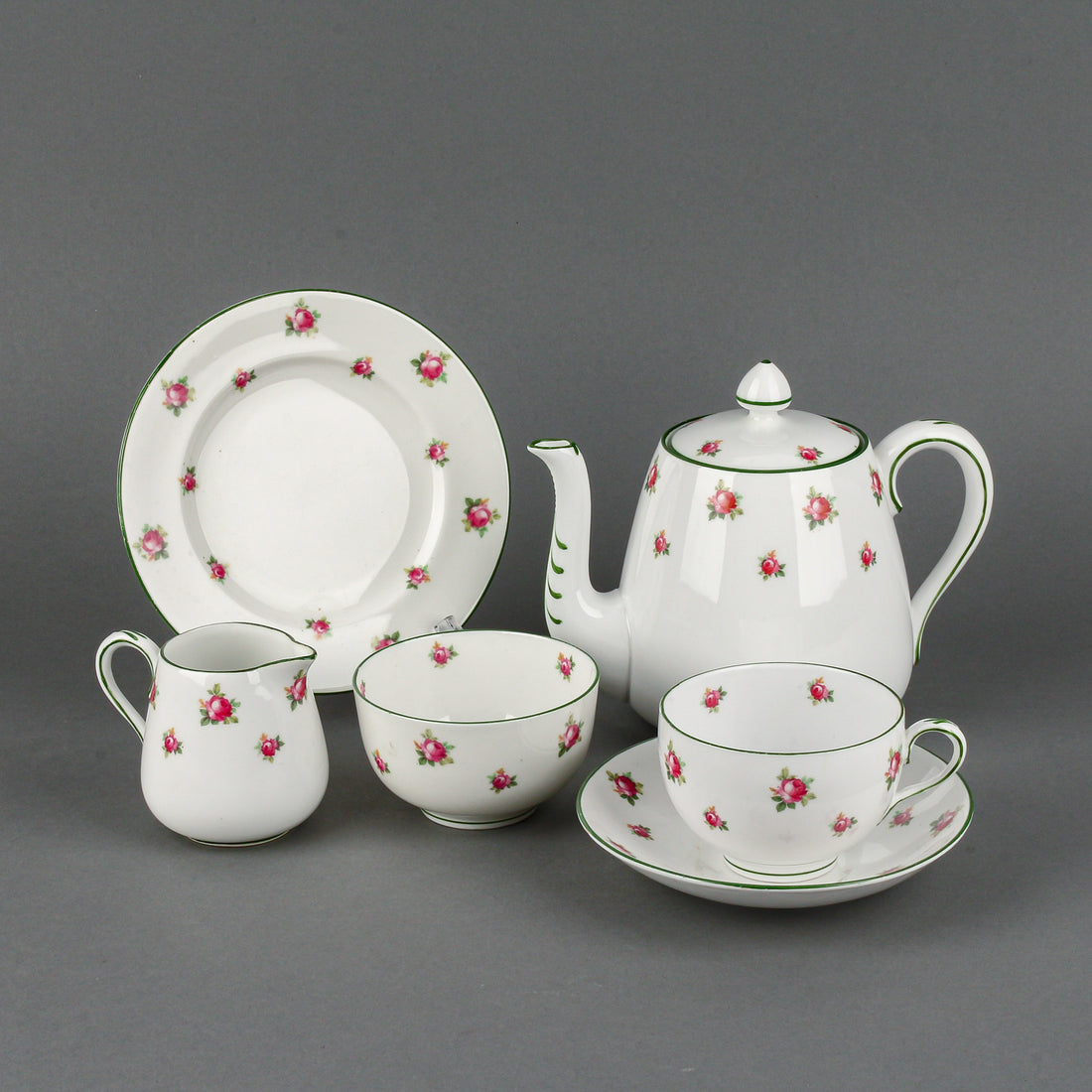 CROWN STAFFORDSHIRE Rosette 4039 Tea Set