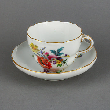 MEISSEN Floral Spray Cup & Saucer
