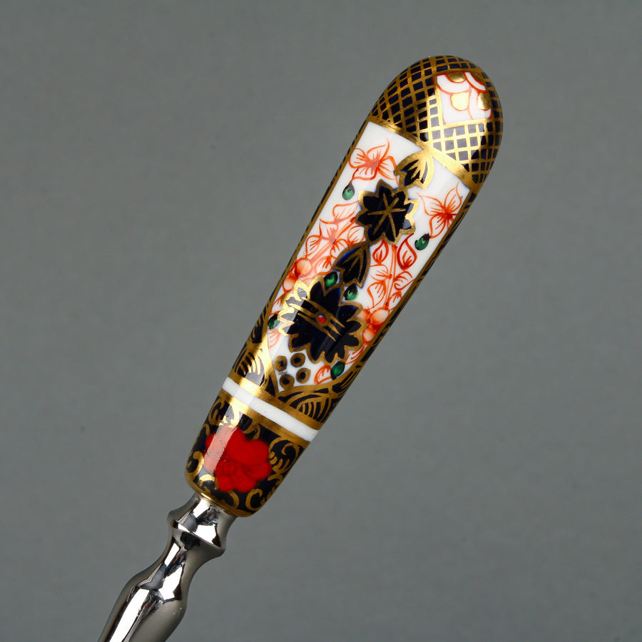 ROYAL CROWN DERBY Old Imari 1128 Stainless Steel Teaspoons - Set of 2