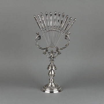 C.R. CARLSTROM Silverplate Fruit Knife Stand & A.G DUFVA Silverplate Knives