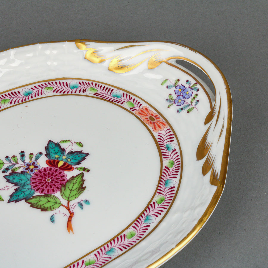 HEREND Chinese Bouquet Sandwich Tray 436