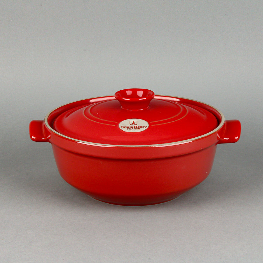 EMILE HENRY Covered Stoneware Casserole - Flame