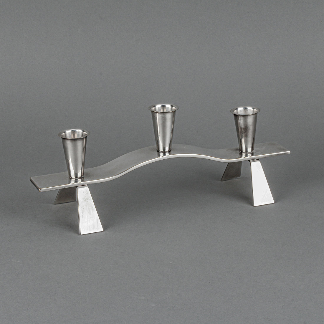 WMF Silverplate Modernist 3-Light Candleholder