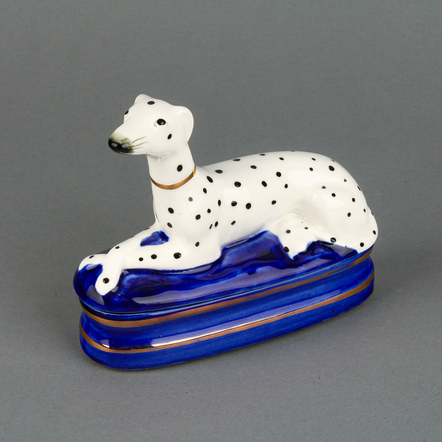 FITZ & FLOYD Staffordshire Style Dalmatian Dog Trinket Box