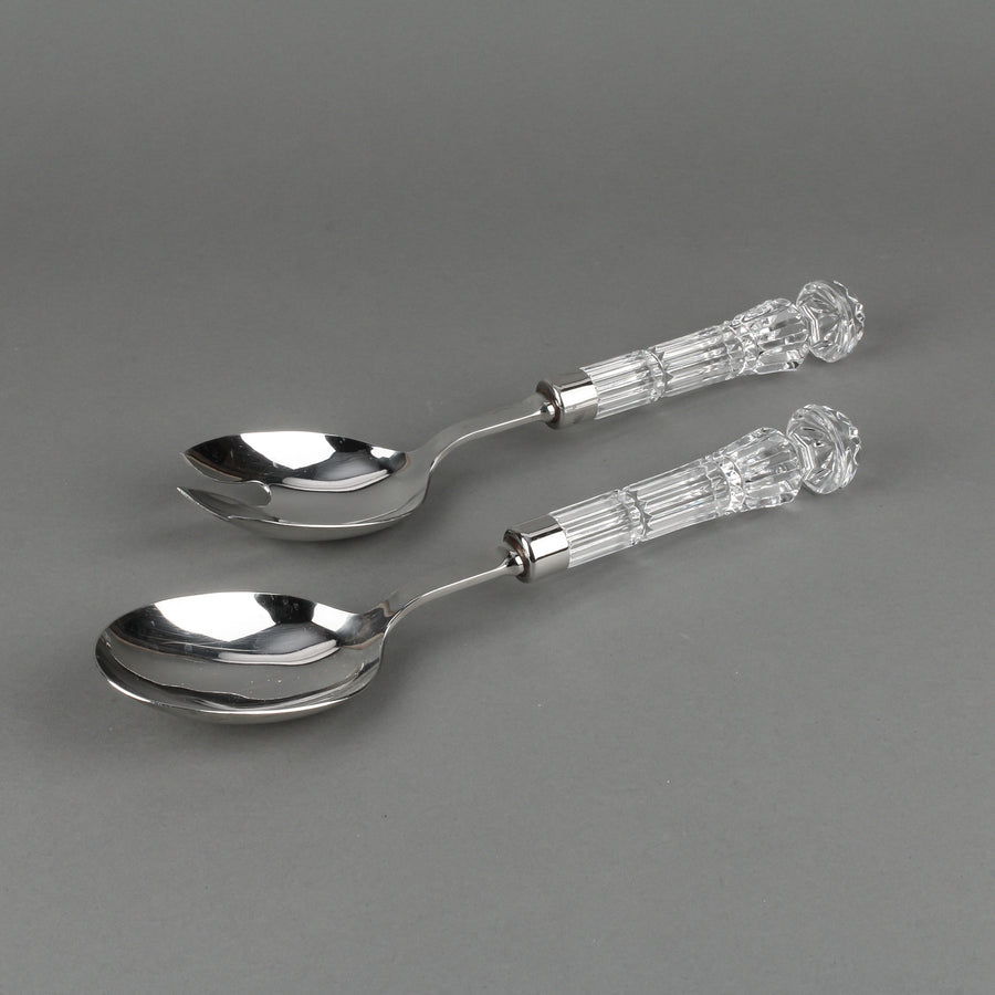 WATERFORD Crystal & Stainless Steel Salad Servers - Set of 2