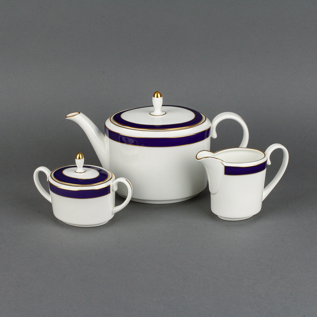 COALPORT Carlton Blue Tea Service