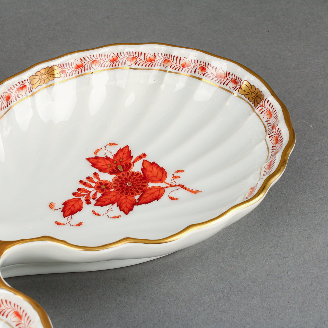 HEREND Chinese Bouquet 3-Section Serving Dish