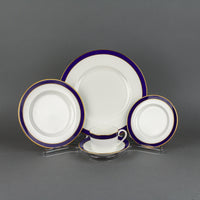 COALPORT Carlton Blue - 8 Place Settings +