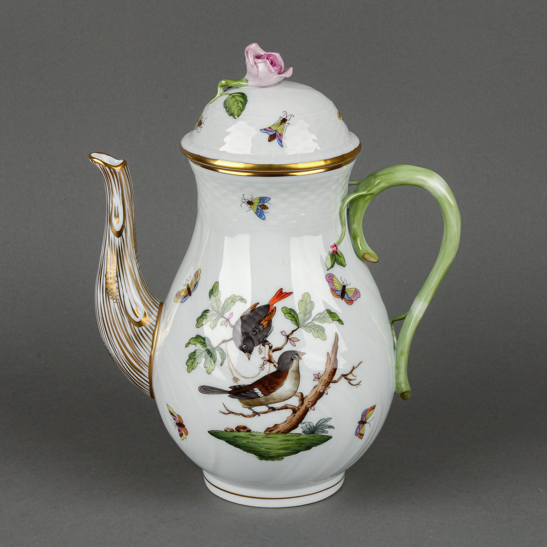 HEREND Rothschild Bird Coffee Pot