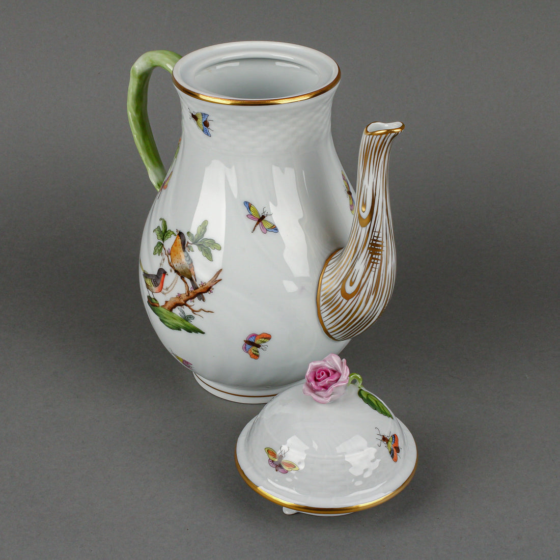 HEREND Rothschild Bird Coffee Pot