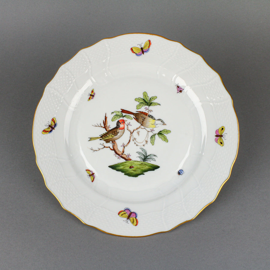 HEREND Rothschild Bird Dinner Plates - Set of 7