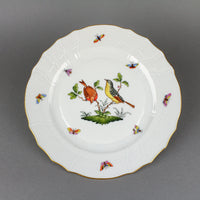 HEREND Rothschild Bird Dinner Plates - Set of 7