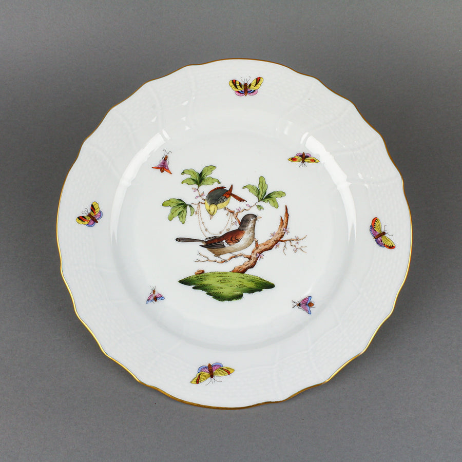 HEREND Rothschild Bird Dinner Plates - Set of 7