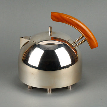 CASSETTI Modernist Silverplate Teapot with Stand