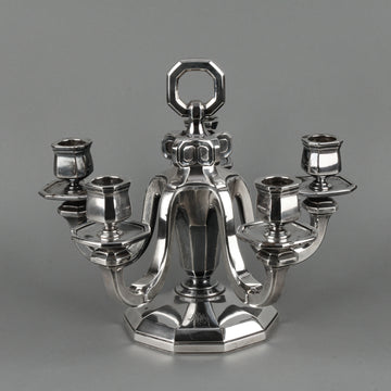GUSTAVE KELLER Art Deco Sterling Silver Silver 5-Light Candelabra