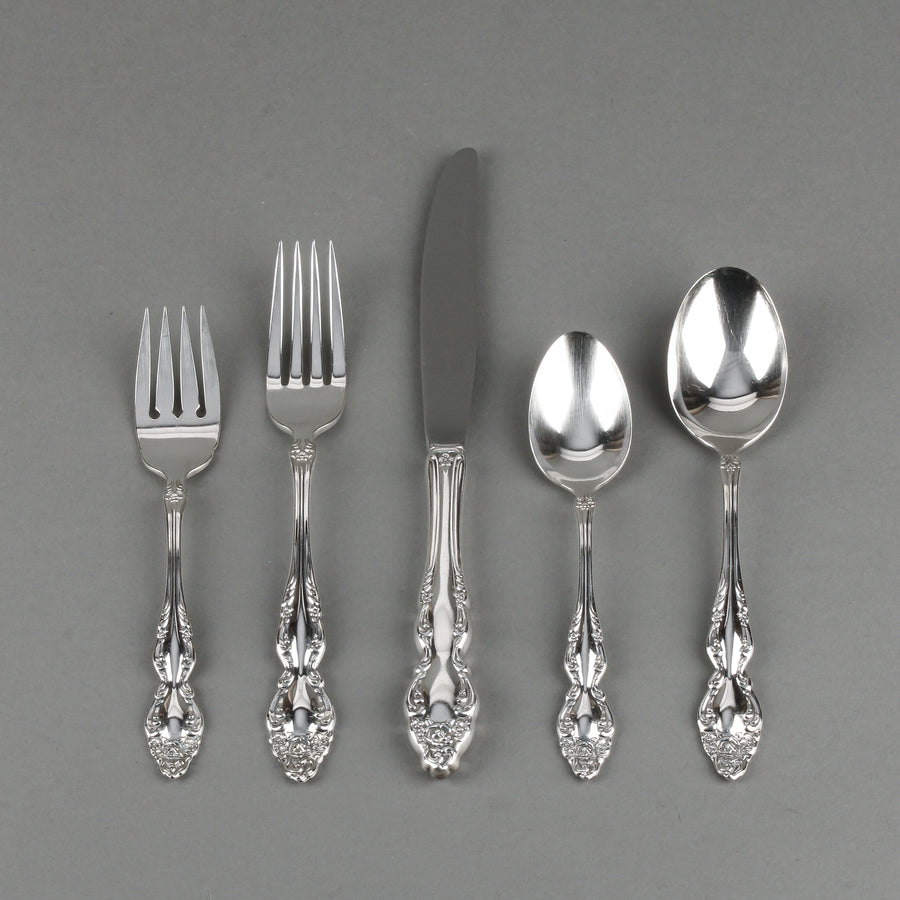 1881 ROGERS Baroque Rose Silverplate Flatware - 11 Place Settings +