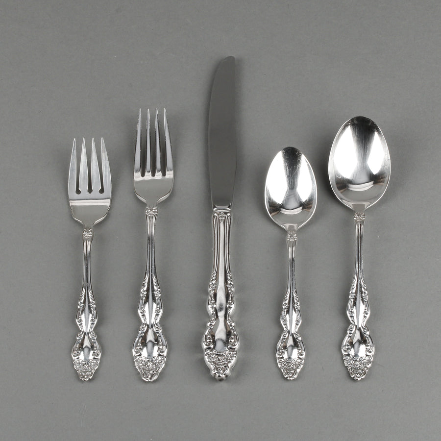 1881 ROGERS Baroque Rose Silverplate Flatware - 12 Place Settings +