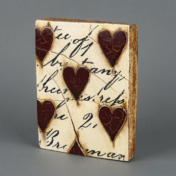 SID DICKENS T01 Red Hearts With Script Memory Block