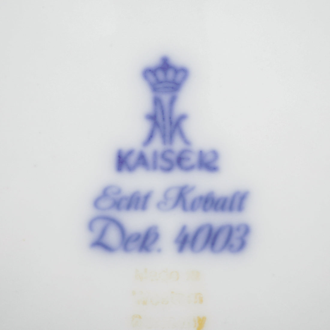 KAISER Echt Cobalt 4003 Cream Soup & Saucers - 21 Pieces