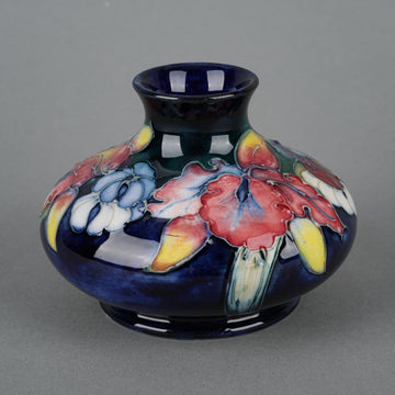 MOORCROFT Orchid Squat Vase