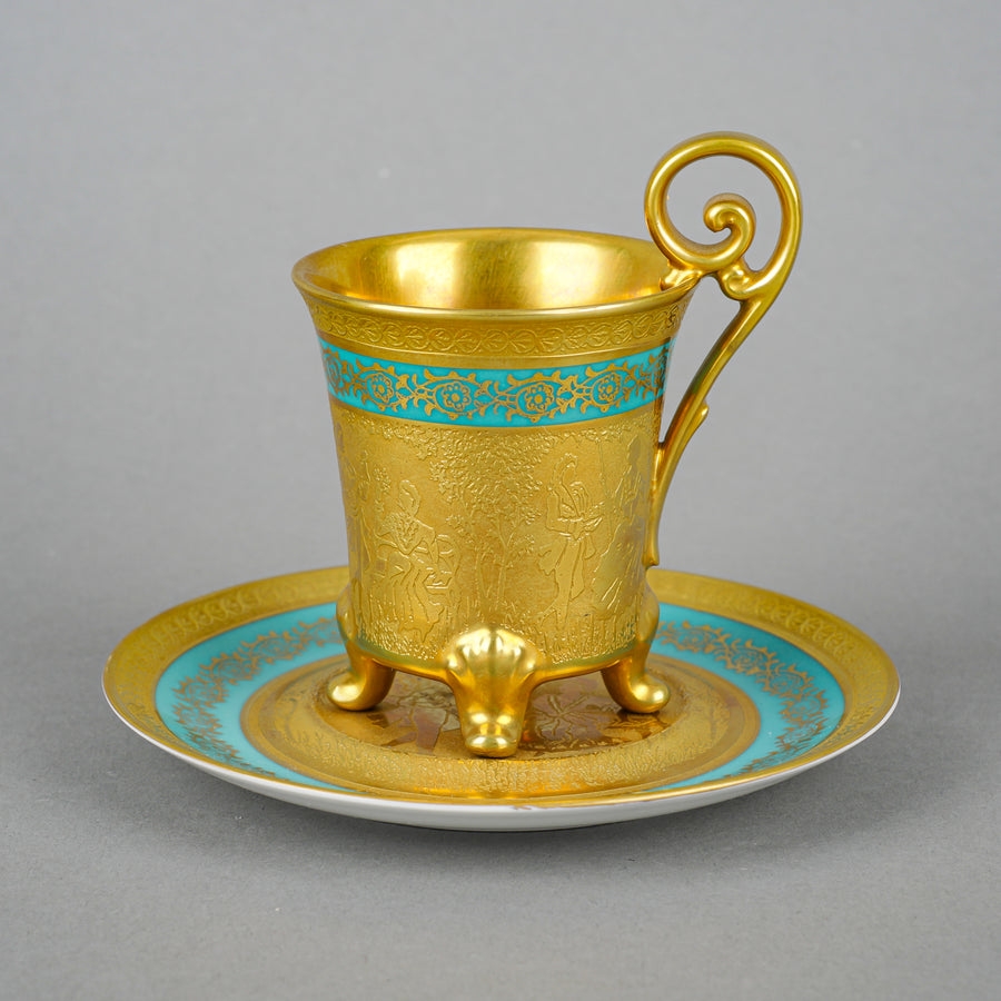 DW KARLSBADER Golden Love Story Empire Cups & Saucers