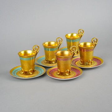 DW KARLSBADER Golden Love Story Empire Cups & Saucers