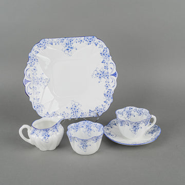 SHELLEY Dainty Blue Tea Set 11Pcs