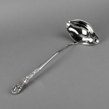 WALLACE STERLING Sterling Silver Handle Stainless Steel Punch Ladle