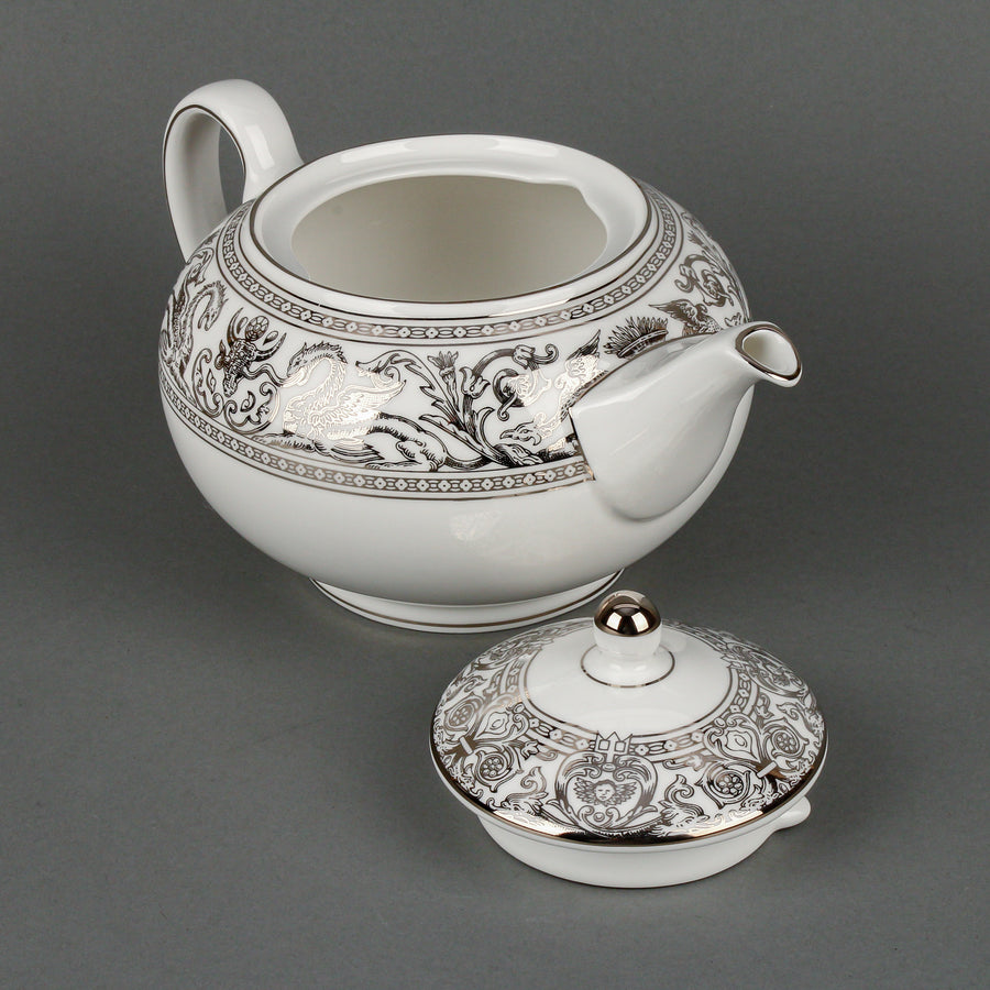 WEDGWOOD Florentine Platinum Teapot