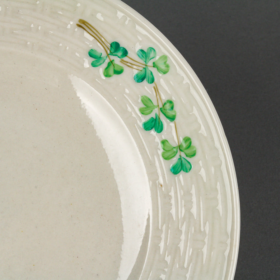 BELLEEK Shamrock Dessert Plates - Set of 10