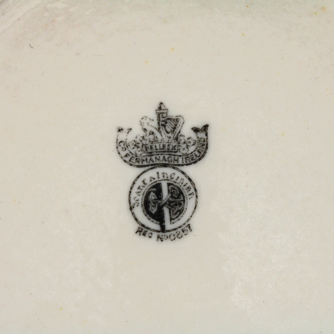 BELLEEK Shamrock Dessert Plates - Set of 10