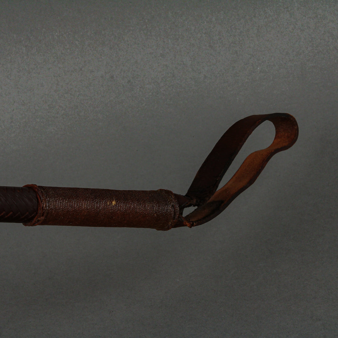 SWAINE Horn Handle Leather Wrap Riding Crop